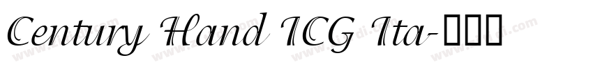 Century Hand ICG Ita字体转换